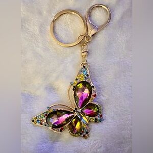 Fashion Jewelry Vibrant Butterfly Keychain/Bag Charm